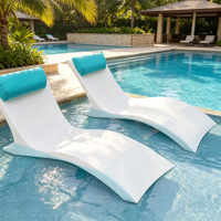 Chaise longue de piscine, transat d'extérieur inclinable en PE pour bord de piscine, hôtel, complexe hôtelier, vente en gros