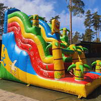 Toboggan gonflable Bob l'éponge pour enfants et adultes, grand château gonflable commercial, château gonflable de jardin, trampoline extérieur