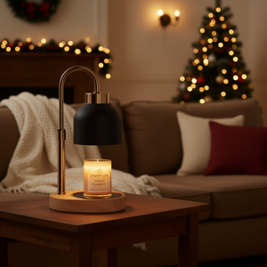 Lampe chauffe-bougie à hauteur réglable avec minuterie, base en bois, décoration électrique pour la maison, pour usage intérieur - Product Image 2