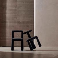 Chaise de salle à manger Wabi Sabi Sherpa, tabouret rembourré design, siège de maquillage moderne et minimaliste pour mobilier de dressing domestique