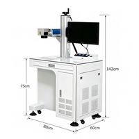 Machine de marquage laser à fibre métallique Huike 0,012 mm avec source lumineuse Raycus 30W50W, certification CE