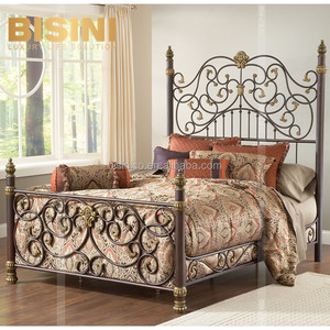 <span class=keywords><strong>Lit</strong></span> de princesse, canopée, meuble de chambre à coucher, style européen, luxueux, en fonte, couleur cuivre et Bronze - Product Image 4