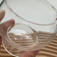 Gobelet transparent pour salade de fruits, yaourt, pudding, mini-gobelet rond pour milkshake, bol à dessert en verre cristallin pour crème glacée