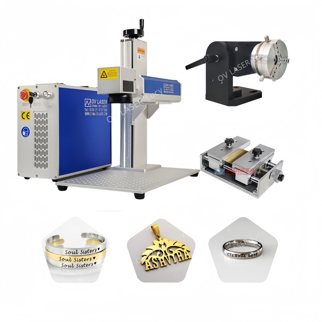 Lightburn EZCAD2 100W Laser Marking Engraving Machine Name Tag Engraving Cutting Machine Laser for Silver Gold Ring Engraving