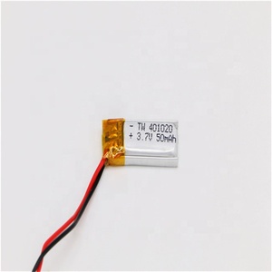 50mAh 401020 3,7 V RC curved polymer lithium ion battery cell pack with NTC electric scooter charger module - Product Image 1