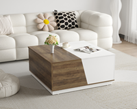 Date 0.8m Chêne Blanc Patchwork Table Basse Minimaliste Moderne Salon Meubles Maison Table Basse