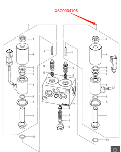 Ban đầu xb00004106 máy xúc phụ tùng thay thế thí điểm giá trị thủy lực bơm solenoid cho ZX30U-5A ZX35U-5A ZX35U-5N ZX40U-5A - Product Image 6