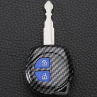 Housse de clé de voiture en ABS avec motif en fibre de carbone, coque de clé intelligente pour SX4 Swift Grand Vitara Liana Jimny Samurai pour Suzuki