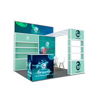 Présentoir Modulaire en Aluminium Sur Mesure 10x10 pieds, Multifonctionnel, pour Tissu Droit Extensible Imprimé par Sublimation, Étanche, Garantie 5 Ans
