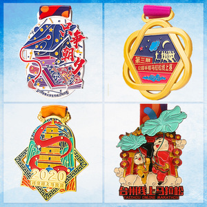Anpassbare Medaille im modernen Stil Antike Zink legierung Sport mode Buchstaben mit Tieren Blumen Engel für National Day Metal