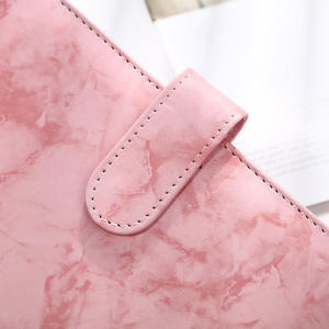 2023 Marble A6 Ring Budget Binder portafoglio di raccoglitore di copertura in pelle PU Bulk con buste in contanti e fogli di Budget per le spese - Product Image 3