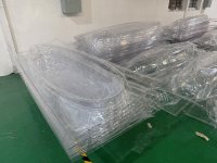Kayak transparent WOLANG 8 pieds pour 1 personne avec siège en tissu noir, bateau transparent pour la navigation en solo