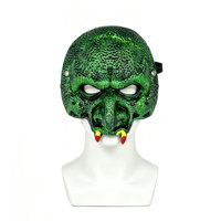 Masque de sorcière du Dämon Vert d'Halloween, demi-masque de monstre effrayant pour cosplay et déguisement, vente en gros