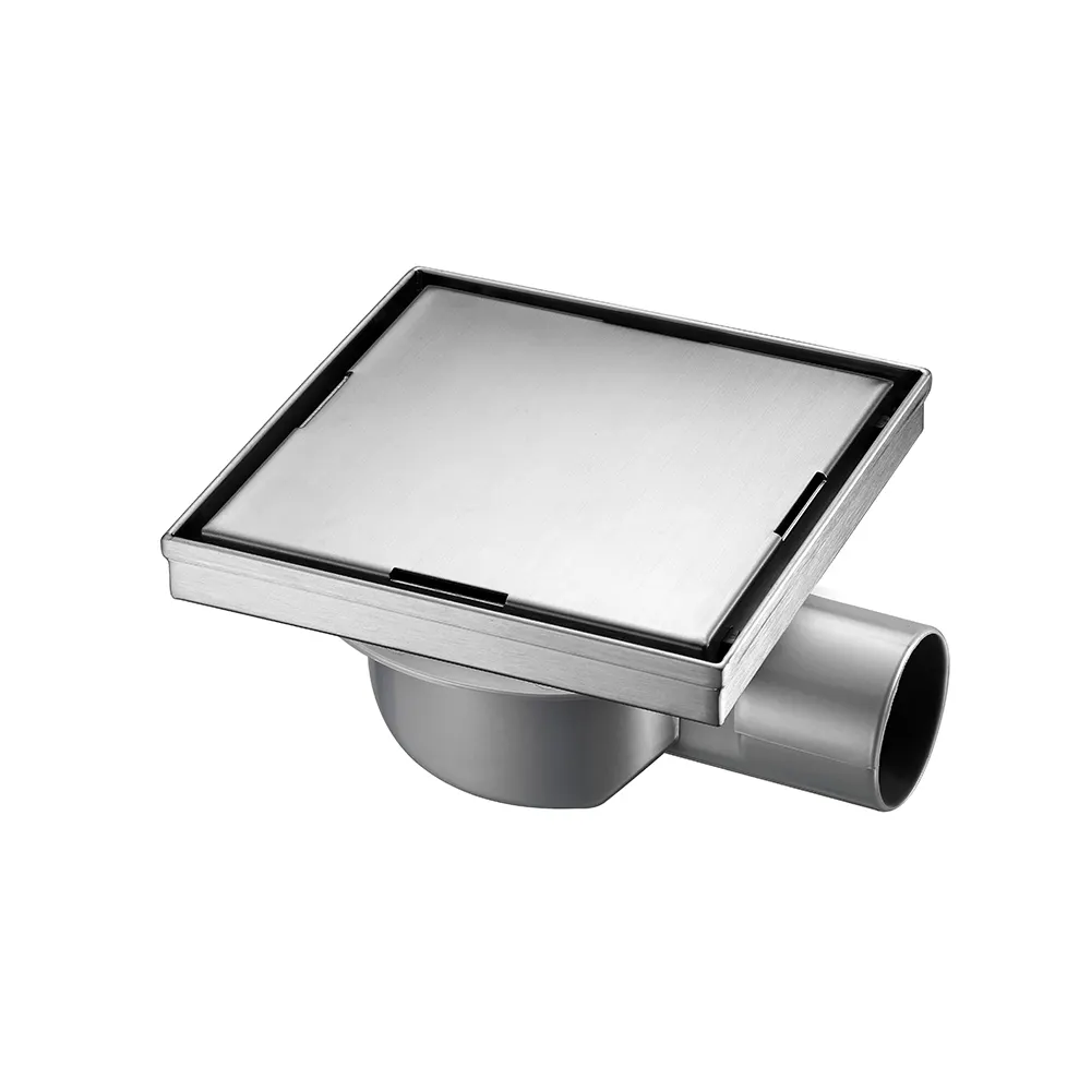 SS 304 quadrato in acciaio inox 304 inserto per piastrelle scarico a pavimento nascosto Anti odore deodorante doccia bagno cucina sifone europeo