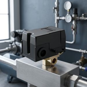 Pressostat de compresseur d'air Haitun PC-6 20-175 PSI réglable 3% FS SPST Port NPT 1/4'' Vanne de décharge Plastique IP21 240V - Product Image 3