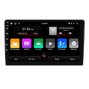 유니버설 안드로이드 10.1 9 인치 HD 터치 스크린 더블 din 옵션 무선 carplay 유선 안드로이드 자동 GPS 네비게이션