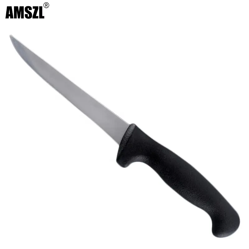 AMSZL German Stainless Steel Fillet Knife 6 inch Kitchen Fish Knife Boning knife with PP Handle
