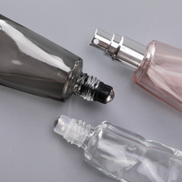 Flacon roll-on en verre vide de 10 ml en forme de vague, personnalisable, pour huiles essentielles et parfums