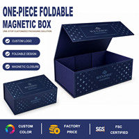 Boîte magnétique rigide personnalisée en une seule pièce avec feuille laser holographique et revêtement UV pour l'emballage d'électronique haut de gamme