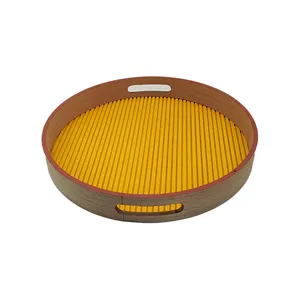 Customized Wholesale Wooden Serving Trays With Handle For Food