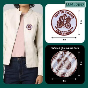 Parche Bordado de Mapache 'Get In Loser' de 3 Pulgadas Termoadhesivo para Gorras y Ropa - Product Image 5