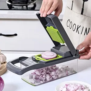 Amzn Hot Selling 12 in 1 Multifunktions-Küchen handbuch Veggie Mandoline Slicer Cutter Gemüse hacker