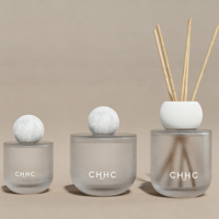 Diffuseur en verre à bâtonnets de rotin sans flamme, à l'huile essentielle végétale naturelle longue durée, pour une utilisation sûre et unifièrement rafraîchissante dans la chambre, le salon et la salle de bain.