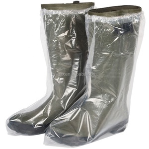 Descartável <span class=keywords><strong>PE</strong></span> Sapato Longo Bota Cobre Espessado Anti-Slip Impermeável Overshoes - Product Image 2