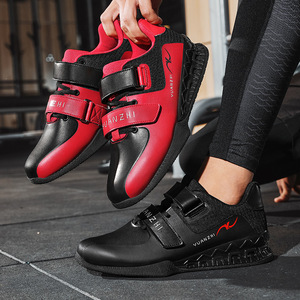 Chaussure de fitness Yuanzhi unisexe, semelle extérieure en caoutchouc noir, semelle intermédiaire en EVA, doublure en mesh, pour musculation, squats, soulevés de terre. - Product Image 4