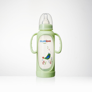 Biberon Mumlove Antigoccia con Manico, Tettarella Isolata Rivestita in Silicone, Bottiglia in Vetro per <span class=keywords><strong>Latte</strong></span> <span class=keywords><strong>Neonati</strong></span> - Product Image 2