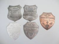 Etiqueta de vino de Metal precurvada personalizada profesional, pegatina de Metal en relieve 3D para whisky, vodka, etiqueta de paquete de botella de vidrio