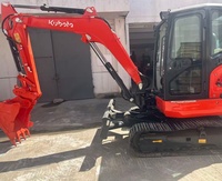 Mini-excavatrice sur chenilles d'occasion KX057, d'origine japonaise, excavatrice hydraulique KX057, petite excavatrice 057