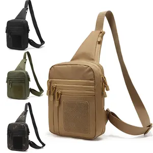 खेल आउटडोर सामरिक बैग निविड़ अंधकार पर्वतारोहण पोर्टेबल पुरुषों की मैसेंजर कंधे बैग बहु-कार्यात्मक फिटनेस छाती बैग