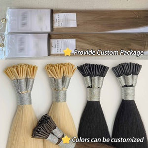 New Double Drawn Vietnamese Raw Virgin Micro Italy Keratin Nail U Flat I Tip Blonde Real Remy Human Hair <strong>Extensions</strong> <strong>Kit</strong> for Sale - Product Image 2