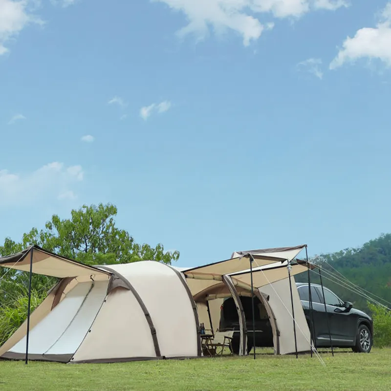 Ekstra büyük şişme çadır kendinden şişirmek açık kamp araba çadırı arka çadır katlanır tünel çadır