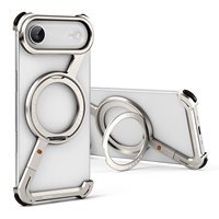Casing Ponsel Anti Benturan Berbahan Metal dengan Perlindungan 360 °   Penyangga Putar untuk iPhone 17 Air 17 Pro 17 16 15 13 Pro Max