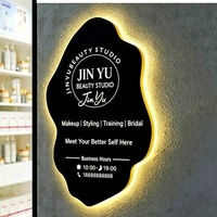 Letrero LED Cúbico 3D Personalizado, Material de Aluminio Resistente a la Intemperie para Exteriores, Fácil Instalación en Pared