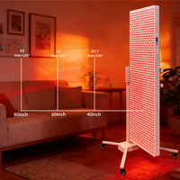 REDSKY Panneau LED de luminothérapie infrarouge à lumière rouge de 70 pouces, mural ou sur pied, avec supports électriques