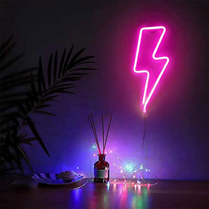 Letrero Luminoso LED de Neón Flexible con Forma de Rayo, Decorativo y Moderno, de Plástico, con Clasificación IP67, Decoración de Pared, Luz Blanca Cálida de 3000K, Alimentación por USB, para Dormitorio - Product Image 3