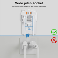 PUJIMAX Convertisseur international Adaptateur secteur mural Type C Prise électrique Prise portable standard américaine pour appareil ménager
