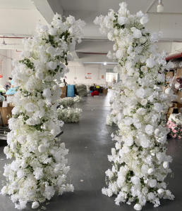 A21 matrimonio corno rosa bianco bambino respiro rosa fiore farfalla orchidea di seta artificiale corno di corno fiore per la decorazione di nozze - Product Image 4