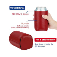 Sac isotherme personnalisé en cuir PU pour bouteilles et canettes de bière – Housse de protection conçue en usine, isolant pour bouteilles courtes, fond plat stable