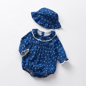 Conjunto de Dos Piezas <span class=keywords><strong>para</strong></span> <span class=keywords><strong>Bebés</strong></span> <span class=keywords><strong>Recién</strong></span> Nacidas, Mono de Manga Larga con Estampado de Lazo y Gorro, Traje de Princesa Dulce <span class=keywords><strong>para</strong></span> Primavera y Otoño - Product Image 1