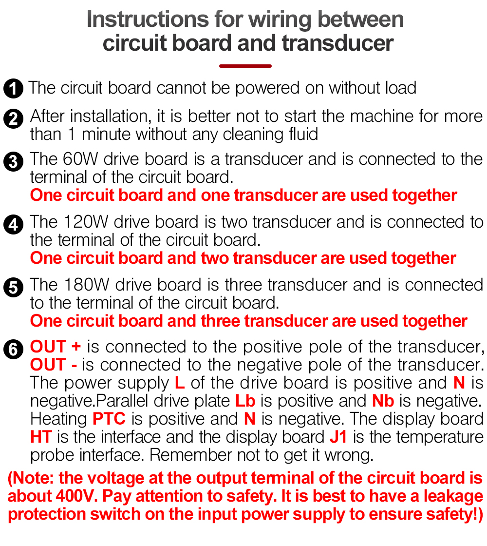 Auto Frequency Tracking Circuit PCB Ultrasonic Power Motherboard For Driving Cleaning Tank 4PCS 60W Transducer
