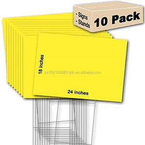 Anti-UV Kosong 18X24 Kuning PP Berongga Cetak Corflute Plastik Keamanan Lembar Cetak Tanda Halaman Kampanye dengan Bingkai H/H-stake - Product Image 6