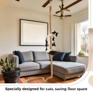 Cuerda para trepar para gatos, gruesa, resistente al desgaste, duradera, para interiores, rascador para árboles para gatos, suministro para gatos - Product Image 5