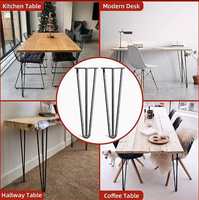 Petites pieds de table en fer pour mini table basse d'appoint