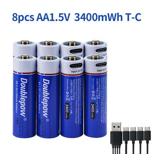 แบตเตอรี่แบบชาร์จใหม่ได้ ชนิด AA ชาร์จผ่านพอร์ต Type C แรงดัน 1.5v ความจุ 3400mwh แบตเตอรี่ลิเธียมไอออนแบบชาร์จได้ - Product Image 4