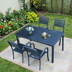 Ensemble de salle à manger d'<span class=keywords><strong>extérieur</strong></span> multifonctionnel Simple et moderne Terrasse 4-6 <span class=keywords><strong>personnes</strong></span> Meubles de jardin <span class=keywords><strong>Table</strong></span> et chaises pour grossistes Fer à repasser - Product Image 1