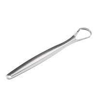 Grattoir lingual en acier inoxydable en forme de U avec nettoyant pour la langue pour la mauvaise haleine et les soins bucco-dentaires